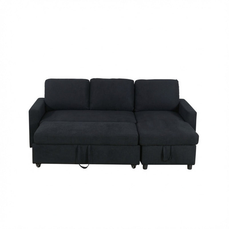 L - Shaped Convertible Sofa Bed With Storage Chaise
