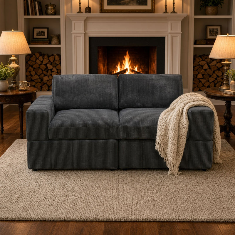 Oversized Modular Loveseat Set