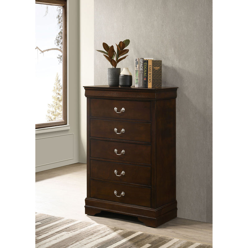Janson - 5 Drawer Bedroom Chest - Cappuccino