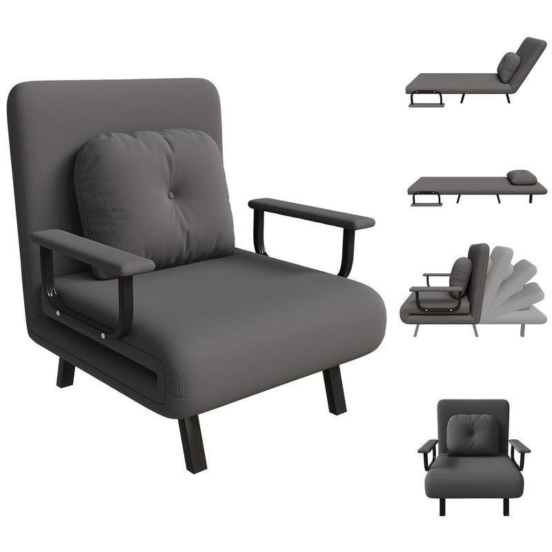 5 In 1 Folding Sofa Bed With 5 Position Adjustable Backrest