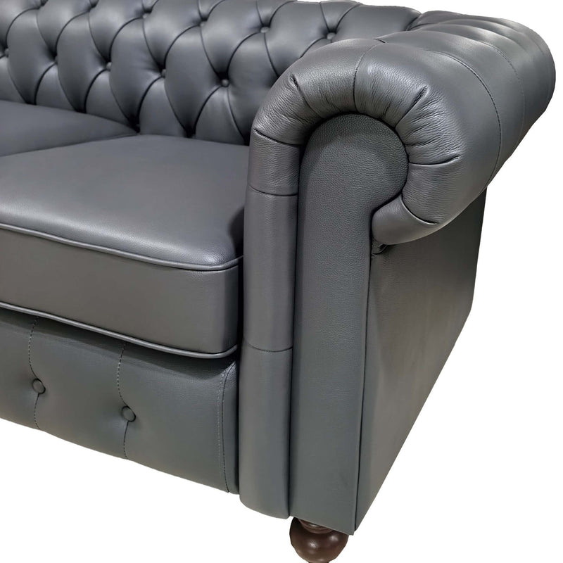 U - Shape Sectional - Blue Gray