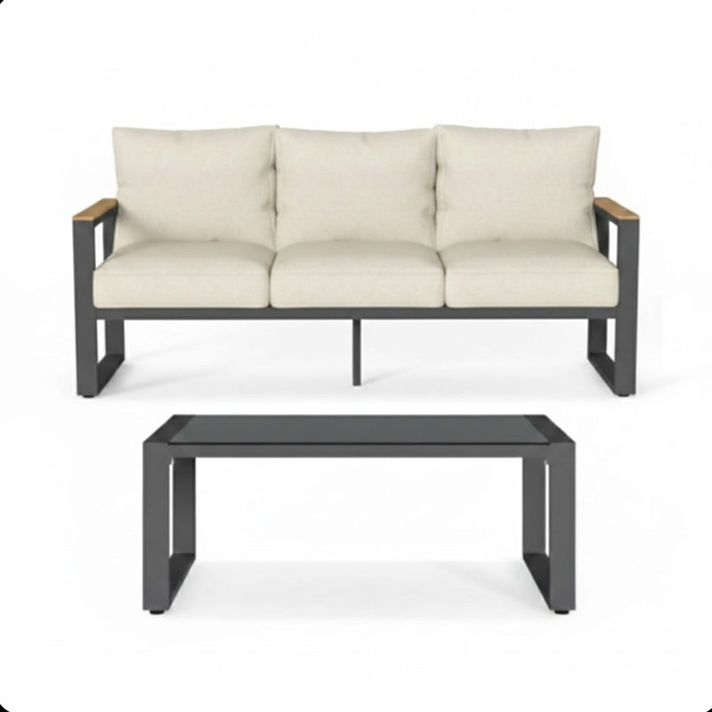 Modern Outdoor Sofa Set With Coffee Table