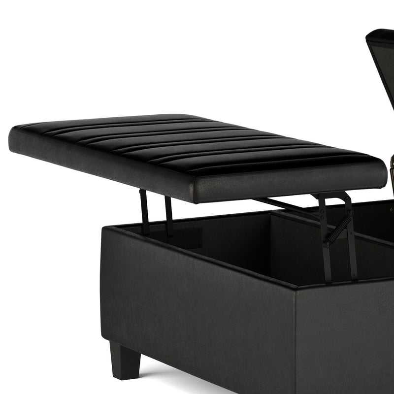 Ellis - Coffee Table Storage Ottoman Contemporary Design