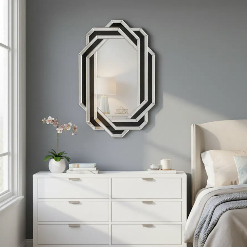 Diamond Wall Mirror - Silver