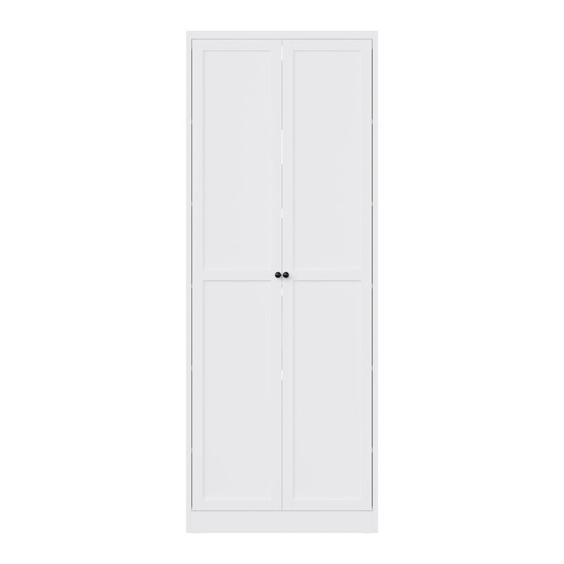 Kitchen Pantry Cabinet With Doors, Heavy-Duty Freestanding Storage Organizer With 5 Adjustable Shelves, Tool Free Assembly - White