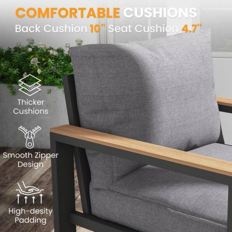 Modern Outdoor Sofa Set With Coffee Table