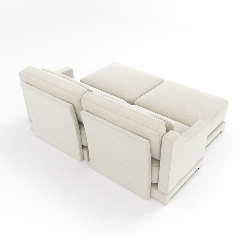 Stylish Sofa With Ottoman And Lumbar Pillows, Ergonomic Design