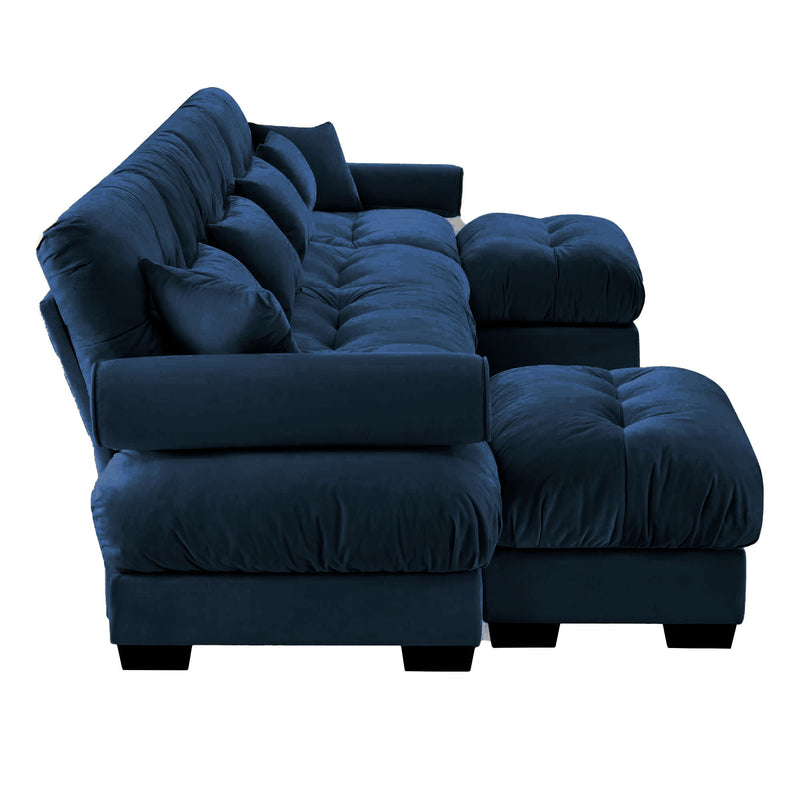 Super Comfort Oversized Modular Sectional Sofa With Movable Ottoman