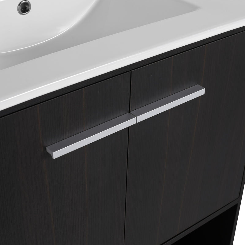 Modern Freestanding Bathroom Vanity With 2 Doors
