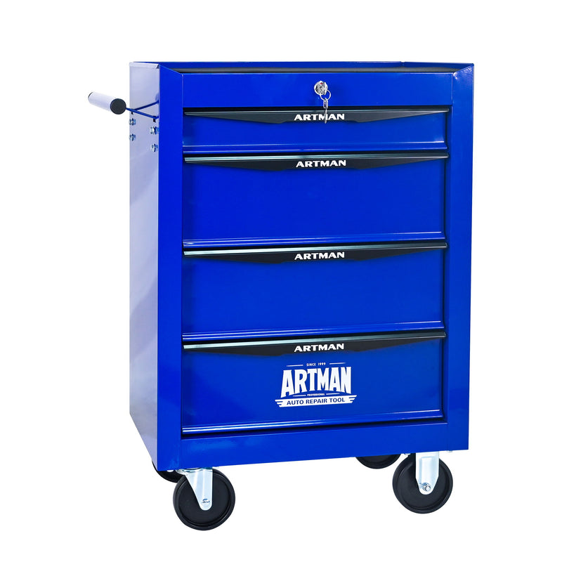 Rolling Metal Tool Chest With Drawers, Steel Storage Cabinet With Ball Bearing Slides