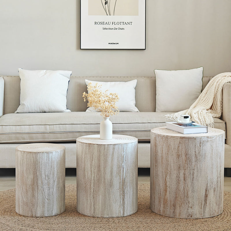 Cylinder Nesting Tables (Set of 3)