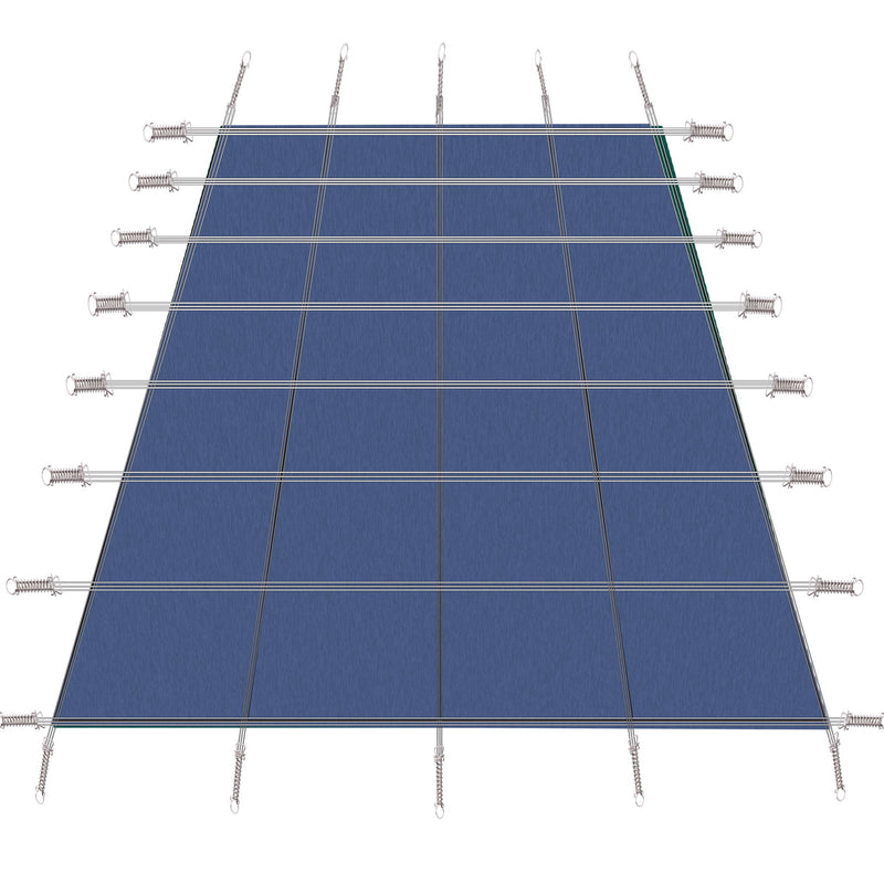 Inground Rectangle Winter Safety Pool Cover, Solid Safety