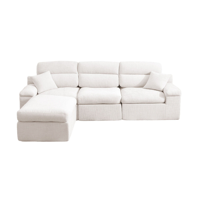 Corner Chaise Sofa With High Backrest