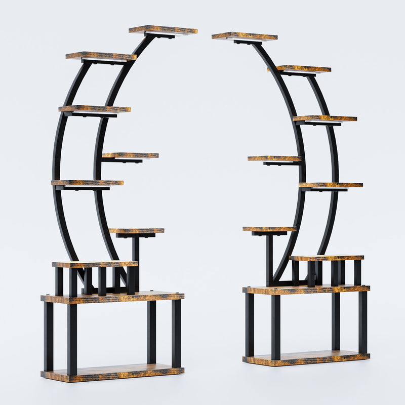 9 Tiered Indoor Plant Stand With 5 Adjustable Grow Lights