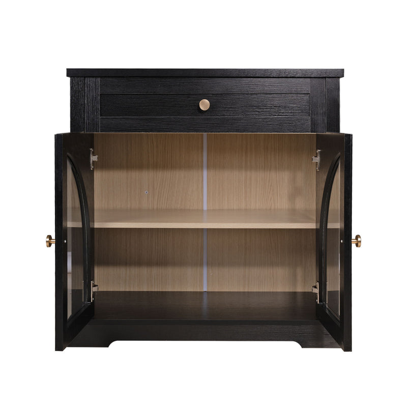 Modern Sideboard Cabinet With 1 Drawer And 2 Arched Doors
