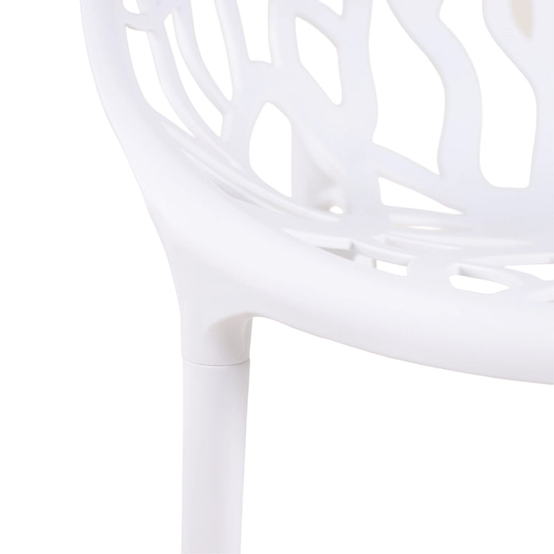 Dining Chair, Transparent Shell Design For Home (Set of 4) - White