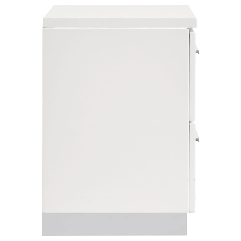 Dulcey - 2 Drawer Nightstand - Gloss White