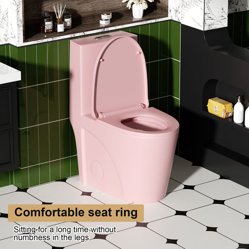 1 Piece Toilet With Tornado Flush, Dual Flush, And ADA Height Comfort Chair