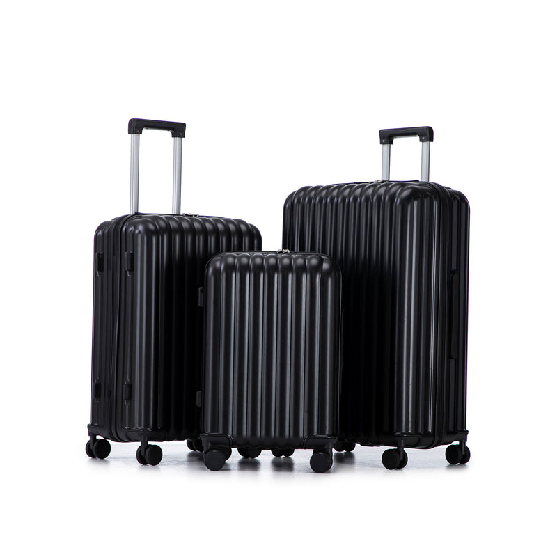 20" / 24" / 28" 3 Pieces / Set Spinner Wheel Luggage, Carry On Suitcase, With Cup Holder & USB Port & Phone Holder