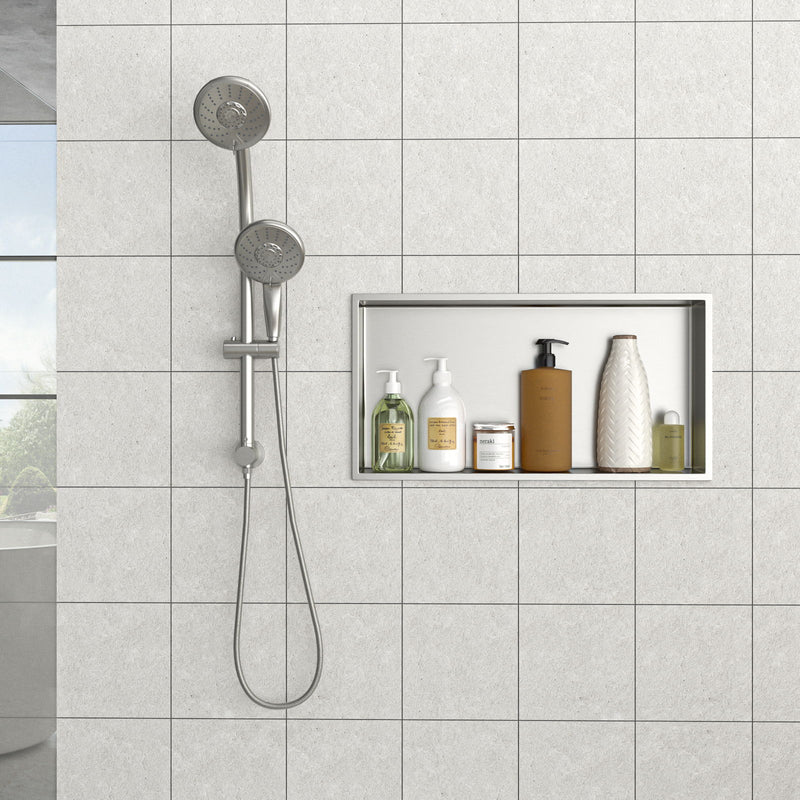 Stainless Steel Shower Niche With Seamless Design For Bathroom Storage