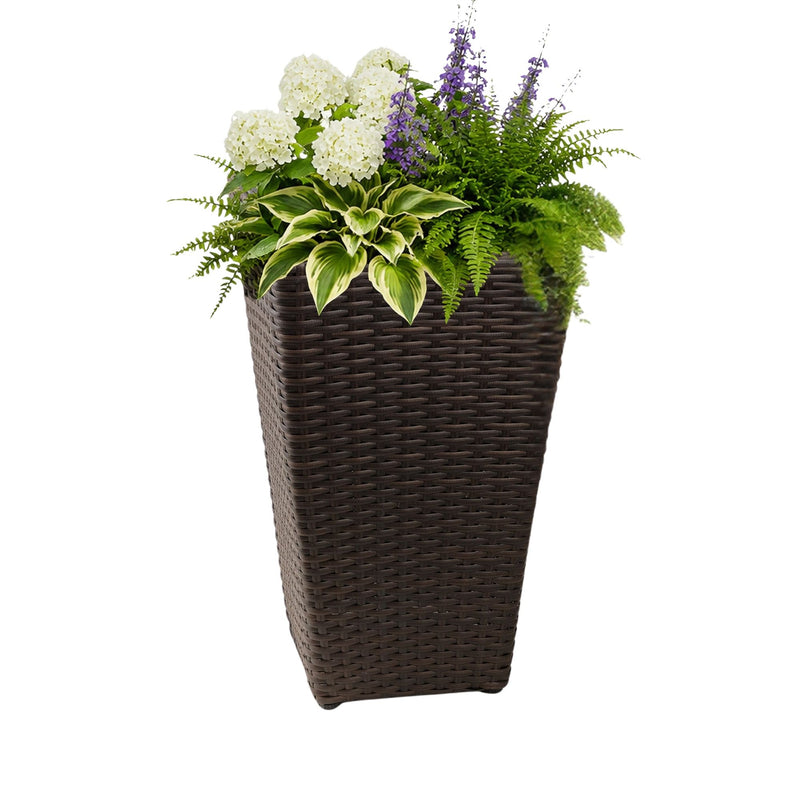 Solhome - Indoor / Outdoor Decorative Planter With Removable Insert (Set of 2) - Brown Ebony