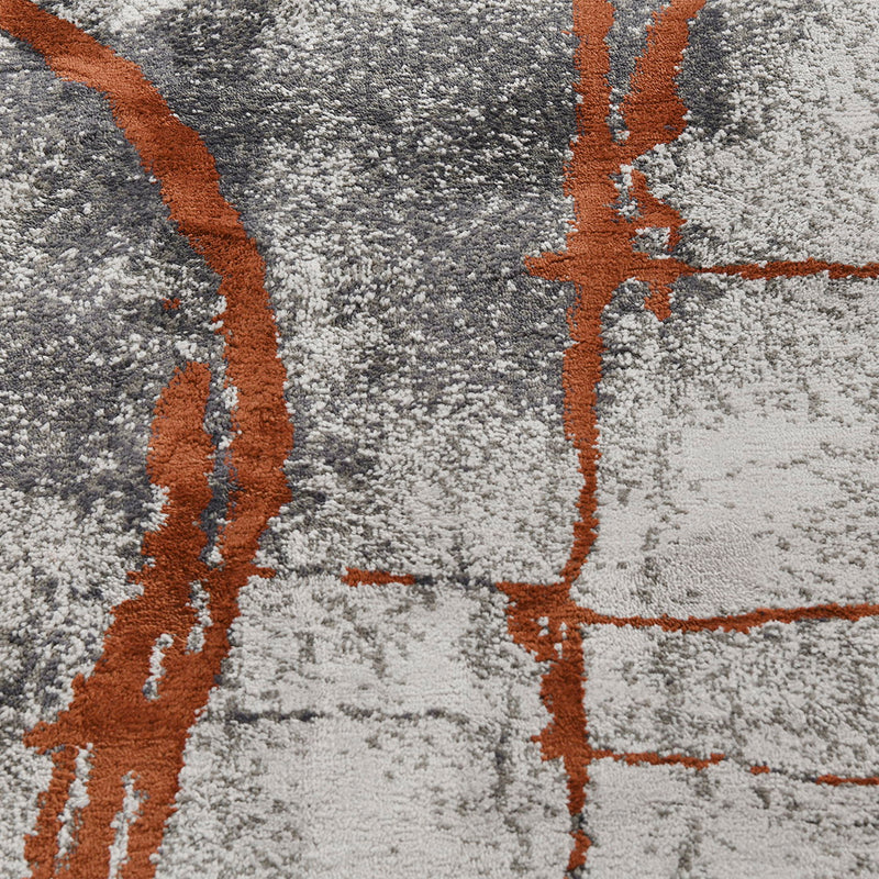 Quarry - 5' X 6.5' Abstract Area Rug - Gray