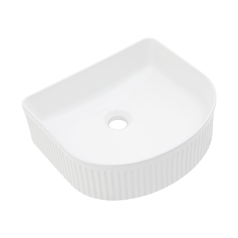Vessel Bathroom Sink With Design - White