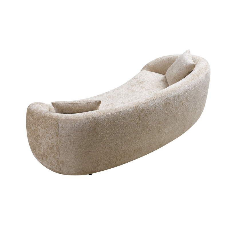 Curved 3 Seater Sofa, Long Living Room Couch