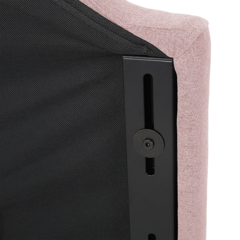 Flanner - Contemporary Fabric Upholstered Twin Headboard - Blush