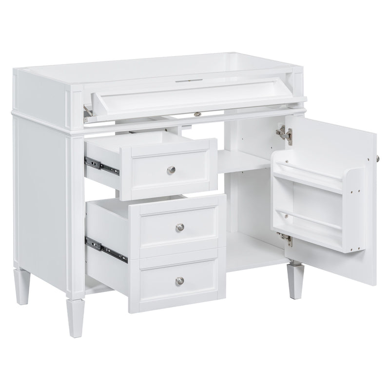 Bathroom Vanity With 2 Drawers And Tip-Out Drawer, Storage Cabinet