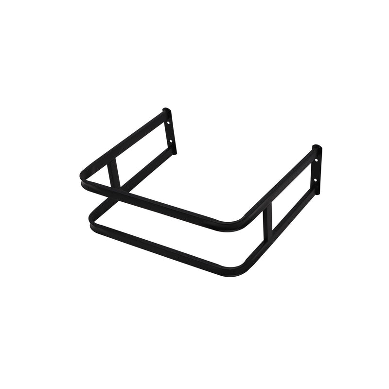 Wall Mounted Bathroom Sink With Towel Bar & Overflow - White / Black