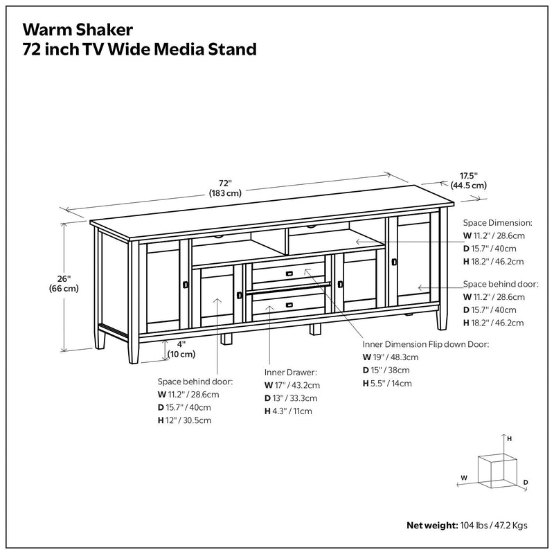 Warm Shaker - Handcrafted TV Media Stand