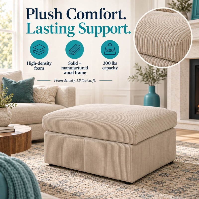Oversized Ottoman Footrest, Living Room Accent