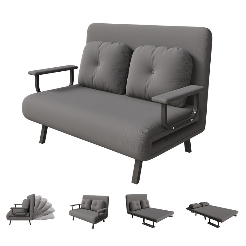 5 In 1 Convertible Sofa Bed For 2 With Adjustable Backrest