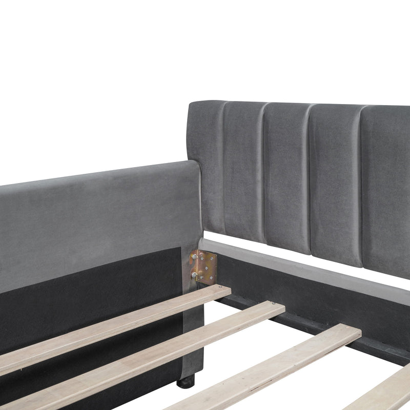 Upholstered Daybed With Slat Support