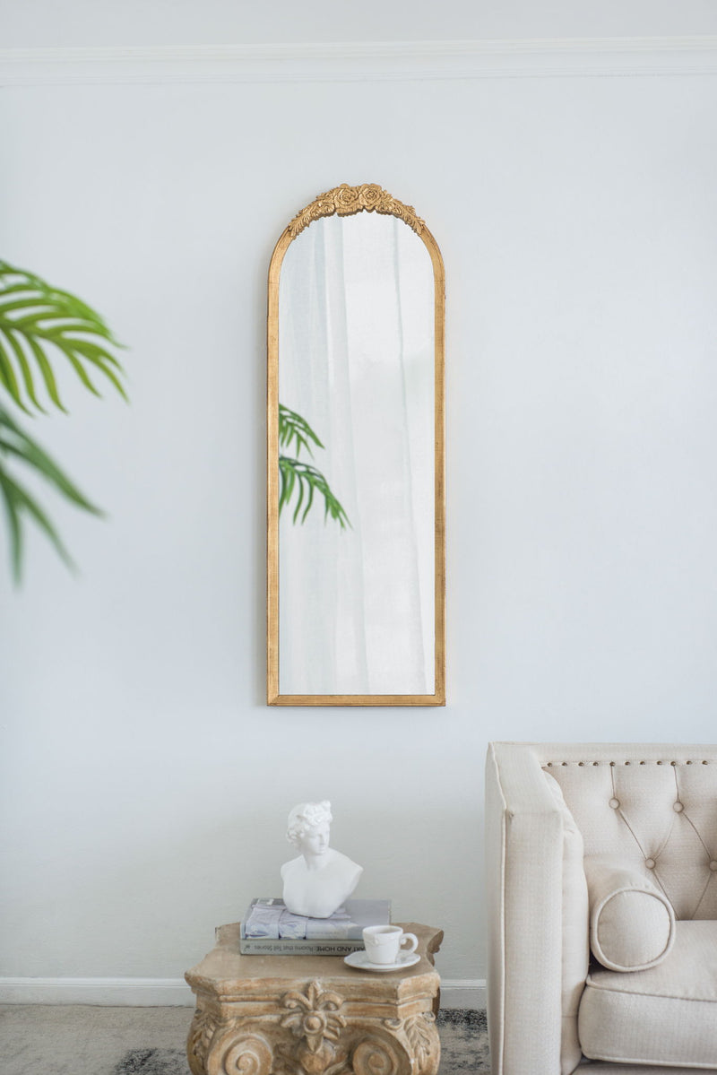 Wood Floor Mirror, Full Body Mirror Dressing Make Up Mirror For Bathroom