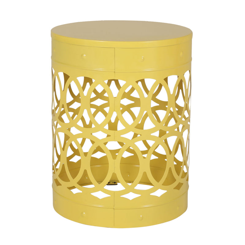 Outdoor Metal Large End Table, Modern Design