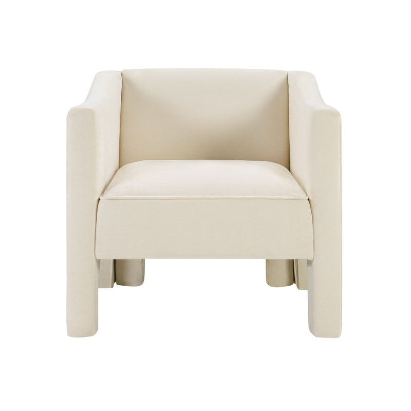 Barrel Accent Chair With Enclosed Arms