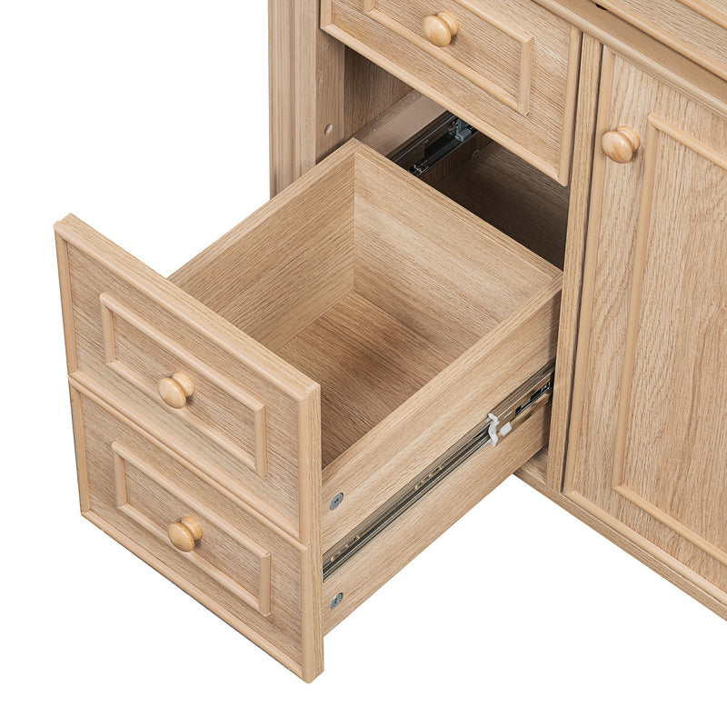 Bathroom Vanity With Sink, Flip Out Drawer, 2 Soft Close Drawers, 1 Soft Close Door - Wood