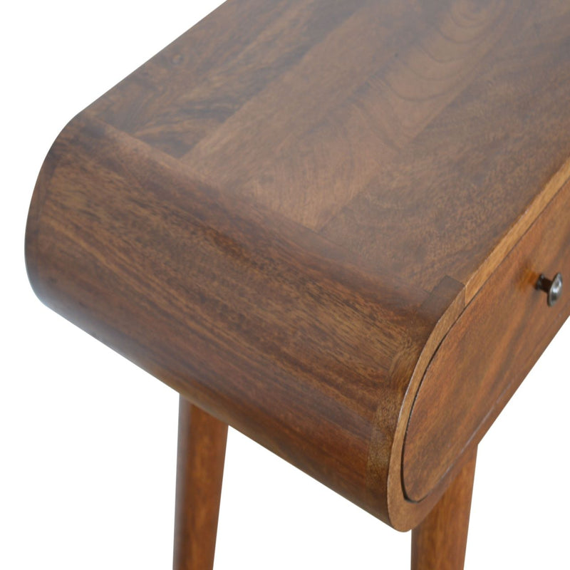 Solid Wood Curved Edge Console Table