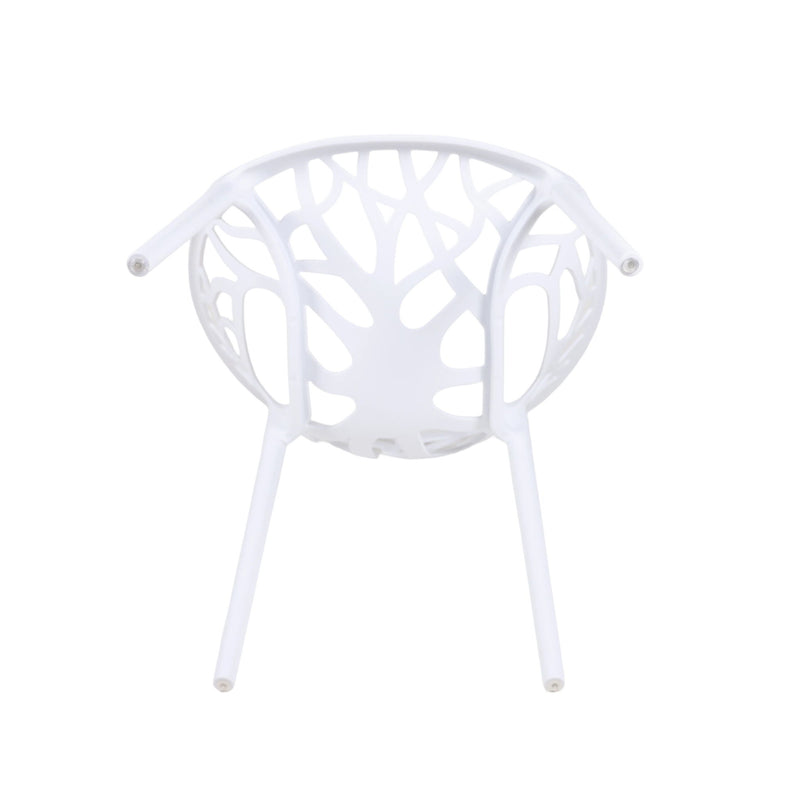 Dining Chair, Transparent Shell Design For Home (Set of 4) - White