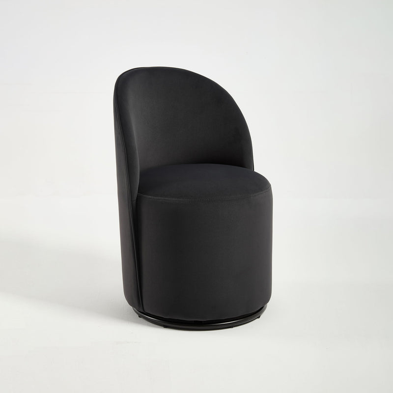 360 Degree Swivel Armless Dining Barrel Chair