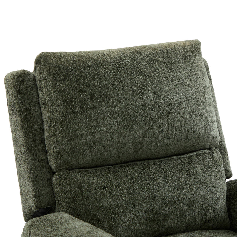 Manual Recliner Massage Chair With Swivel Rocker, 8 Massage Modes, Side Storage Pocket