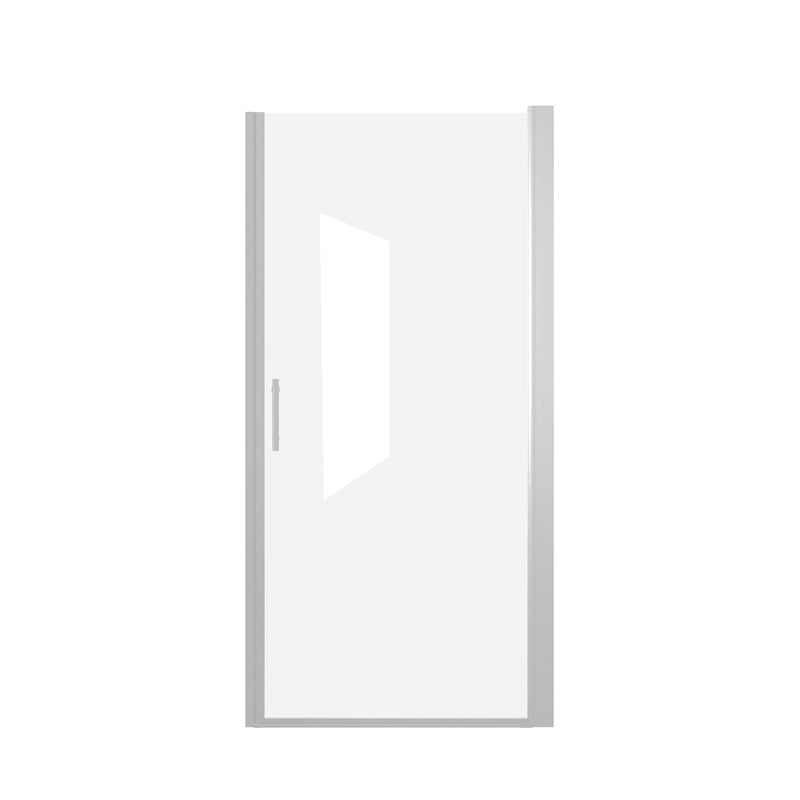 Shower Door With Explosion Proof Safety Film - Brushed Nickel