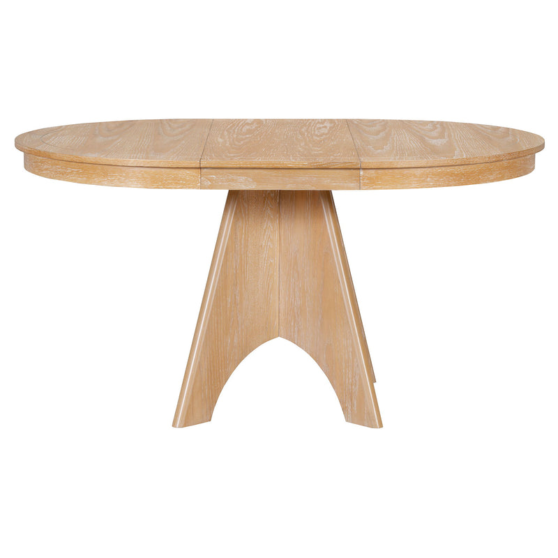 Extendable Dining Table With Sturdy Crossed Legs