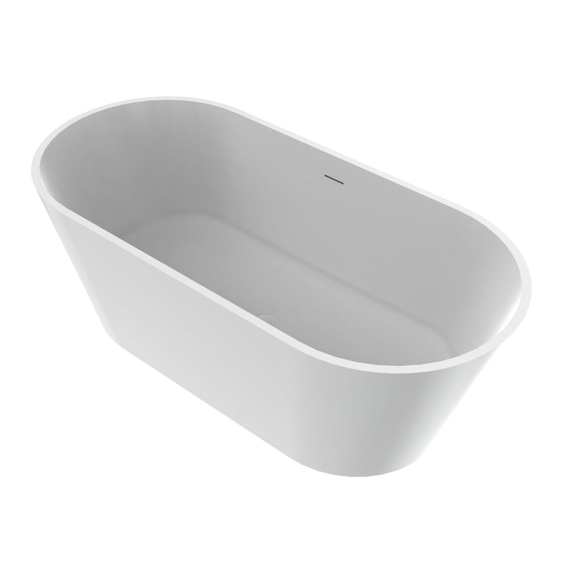 Solid Surface Freestanding Soaking Bathtub & Ergonomic Design