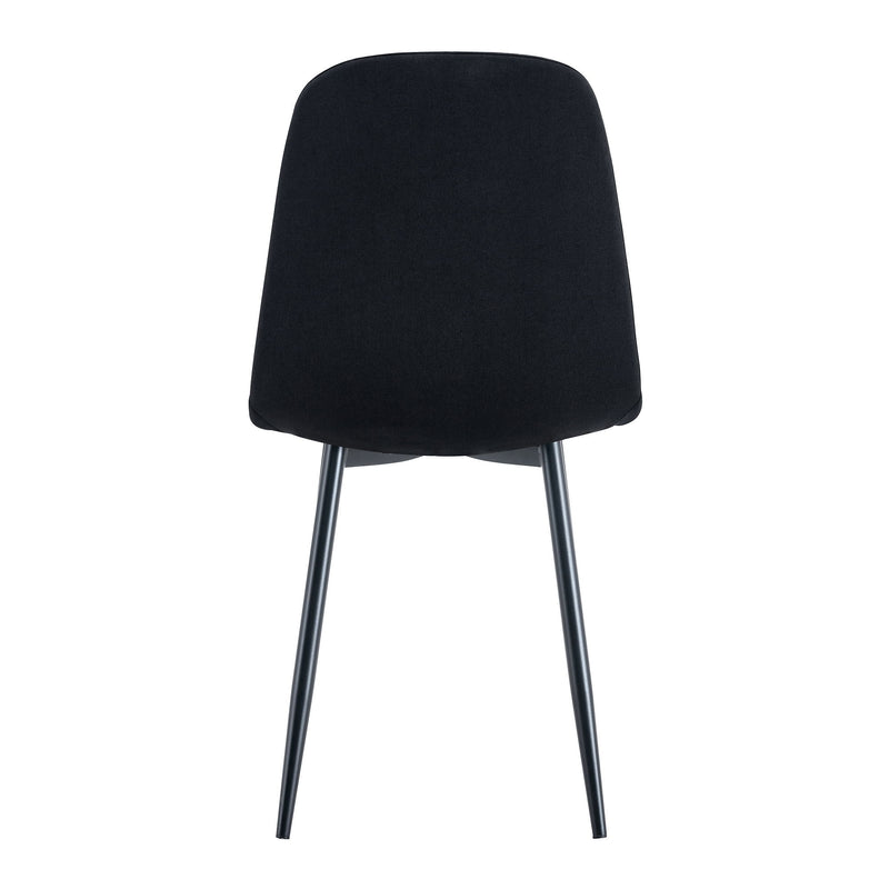 Modern Medieval Style Cushioned Side Chairs Set With Metal Legs For Kitchens