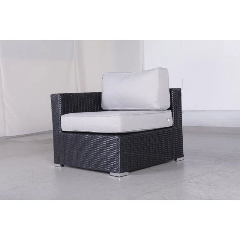 Luxurious Wicker Patio Sectional With Weather Resistant Sunbrella Cushions