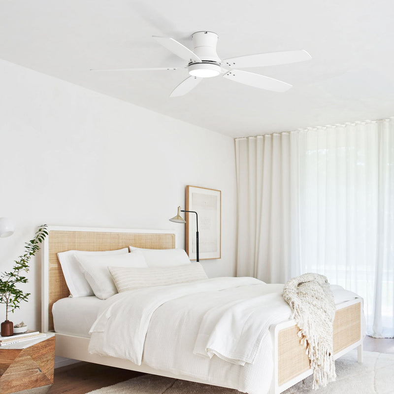 42" Ceiling Fan With Light, Tri Color Dimmable, DC Motor, 5 Blades