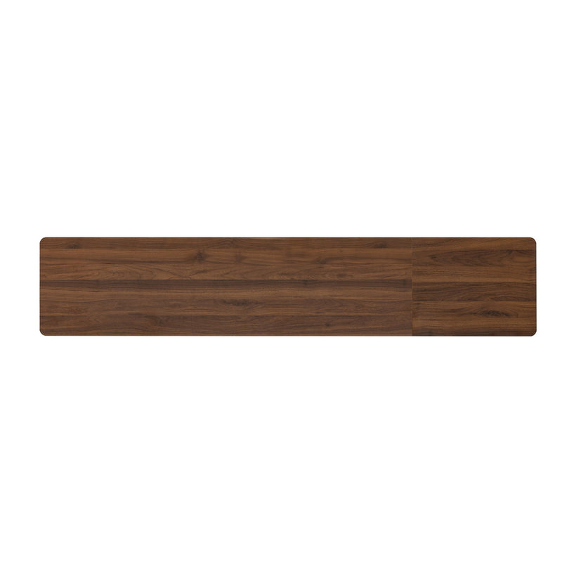 TV Stand For TVs Up To 85" With Fluted Door, Cable Management, Soft-Closing Hinges - Walnut